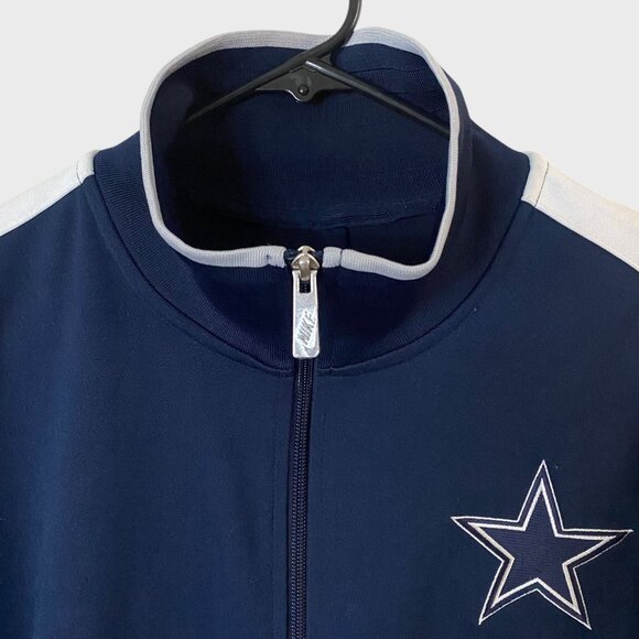 Nike NFL Dallas Cowboys Embroidered Zip-Up Sport Jacket Blue Women's XL Football - Picture 5 of 14